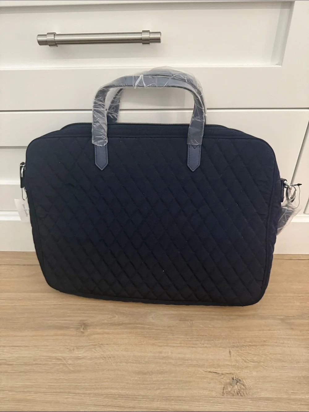 Vera Bradley Quilted Navy Laptop Briefcase
